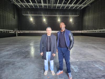 Jimmy Floyd Hasselbaink Visits West London Film Studios