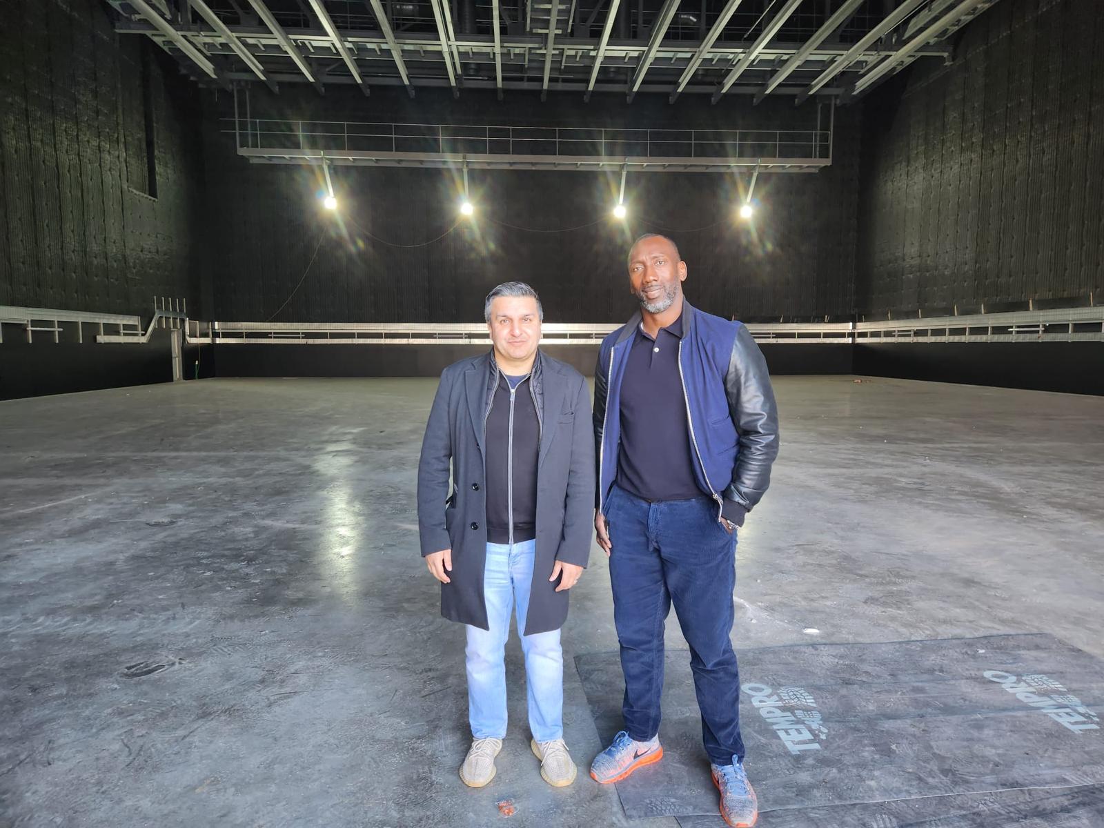Jimmy Floyd Hasselbaink Visits West London Film Studios